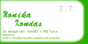 monika kondas business card